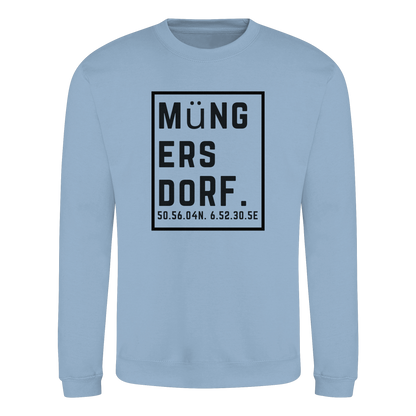 Müngersdorf Koordinaten (großer Druck auf der Brust) - Basic Sweatshirt