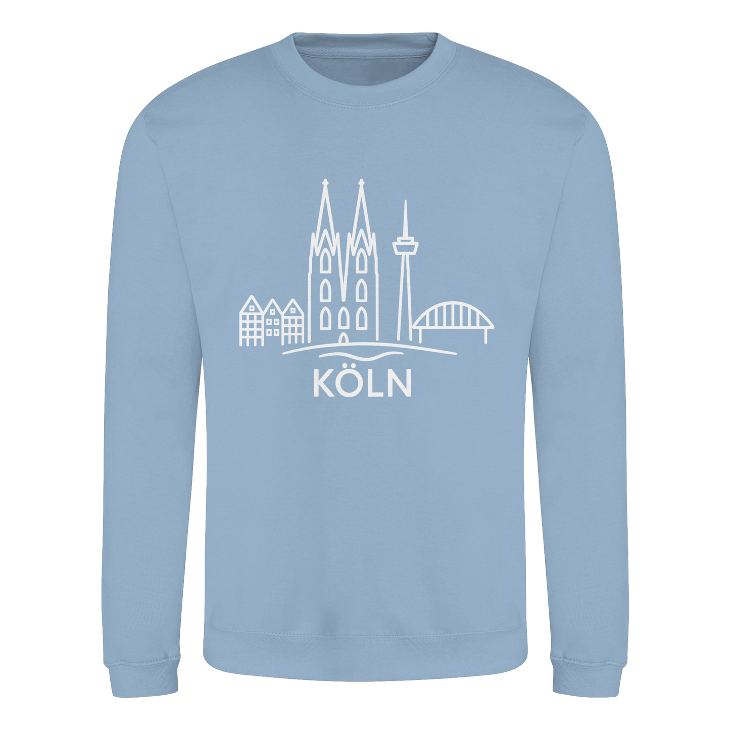 Köln Skyline (großer Druck auf der Brust) - Basic Sweatshirt