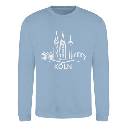 Köln Skyline (großer Druck auf der Brust) - Basic Sweatshirt