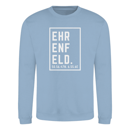Ehrenfeld Koordinaten (großer Druck auf der Brust) - Basic Sweatshirt