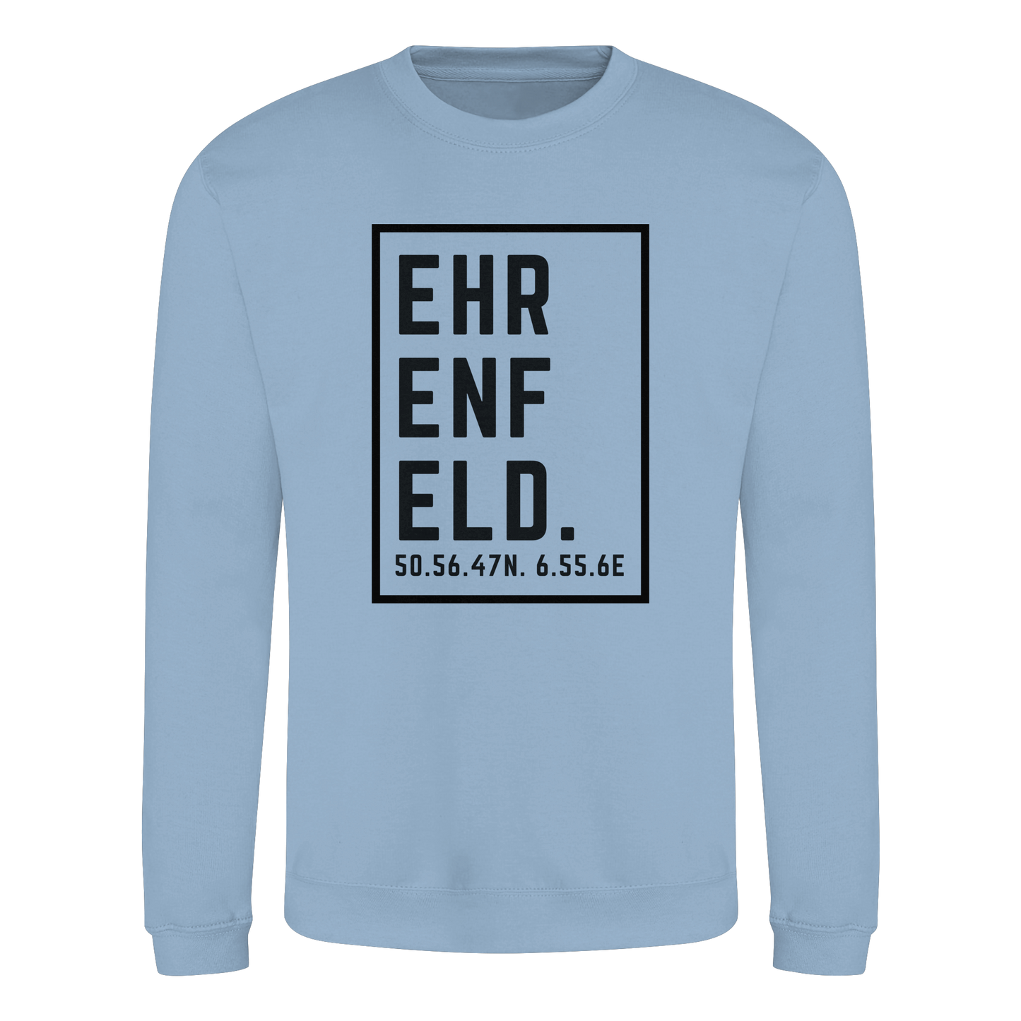 Ehrenfeld Koordinaten (großer Druck auf der Brust) - Basic Sweatshirt