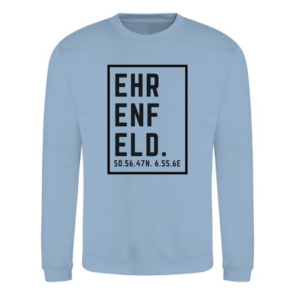 Ehrenfeld Koordinaten (großer Druck auf der Brust) - Basic Sweatshirt