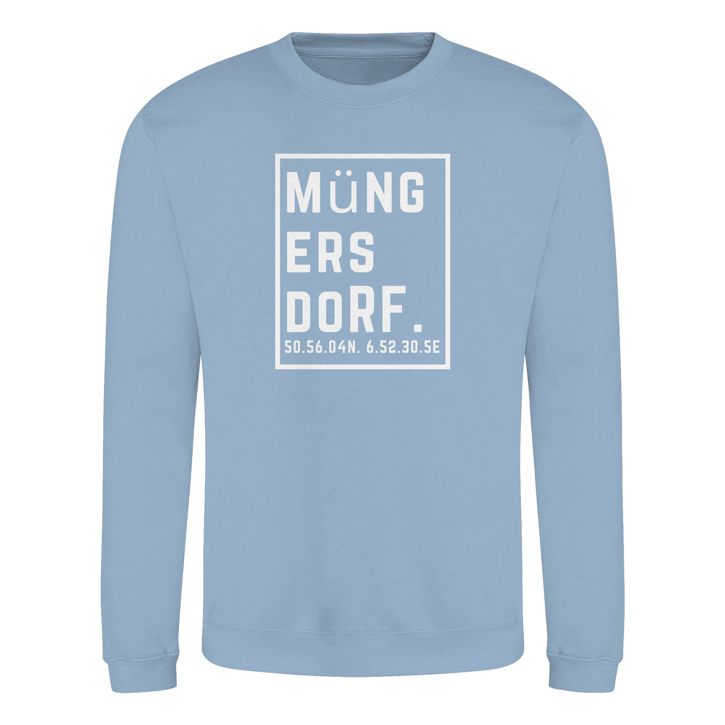 Müngersdorf Koordinaten (großer Druck auf der Brust) - Basic Sweatshirt