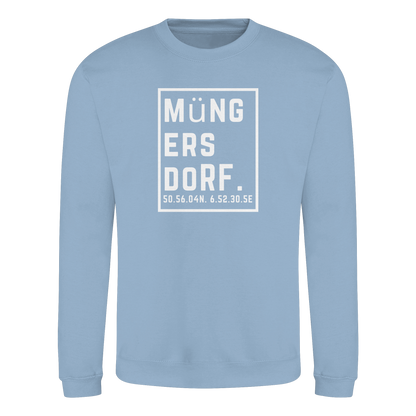 Müngersdorf Koordinaten (großer Druck auf der Brust) - Basic Sweatshirt