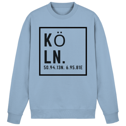 Köln Koordinaten (großer Druck auf der Brust) - Basic Sweatshirt
