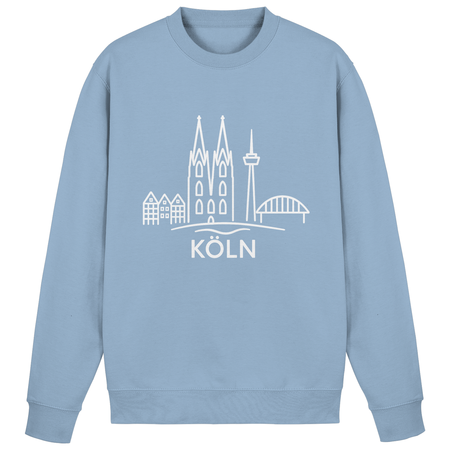 Köln Skyline (großer Druck auf der Brust) - Basic Sweatshirt