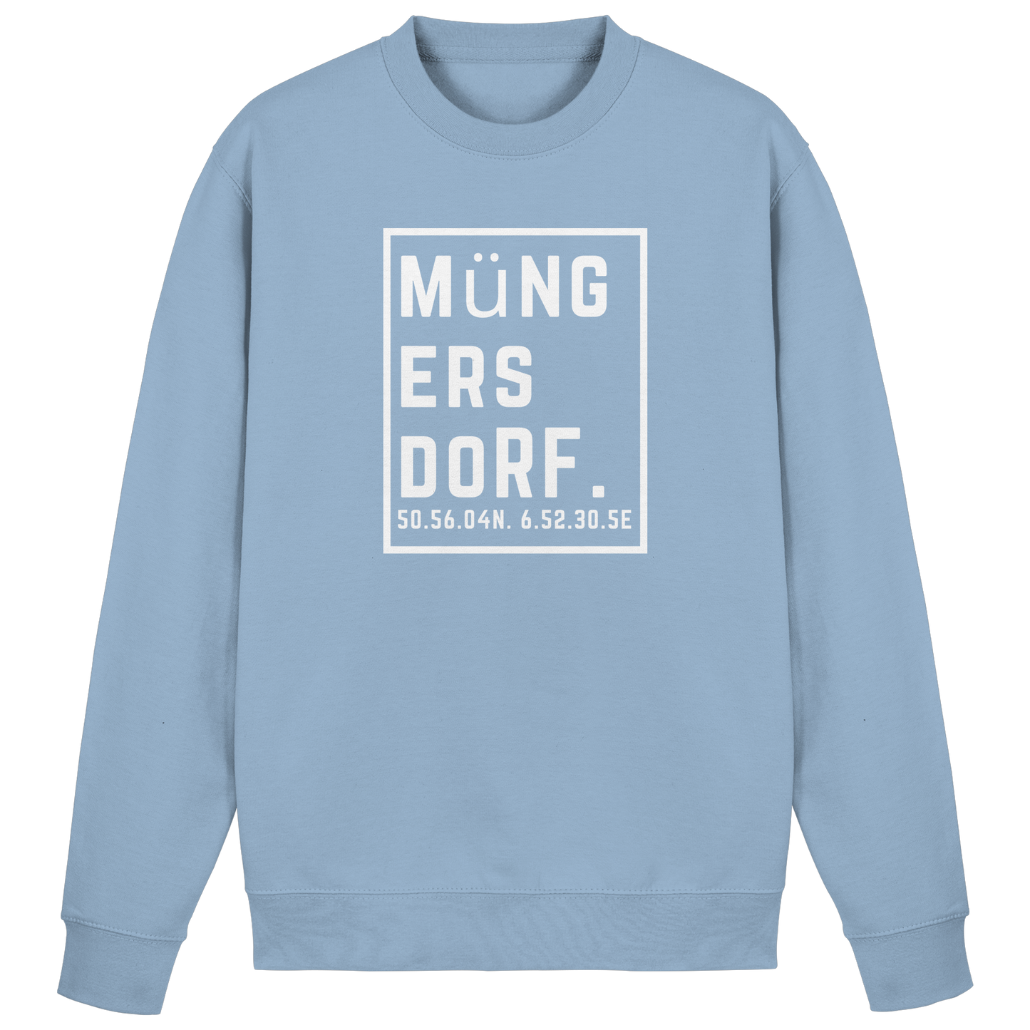 Müngersdorf Koordinaten (großer Druck auf der Brust) - Basic Sweatshirt