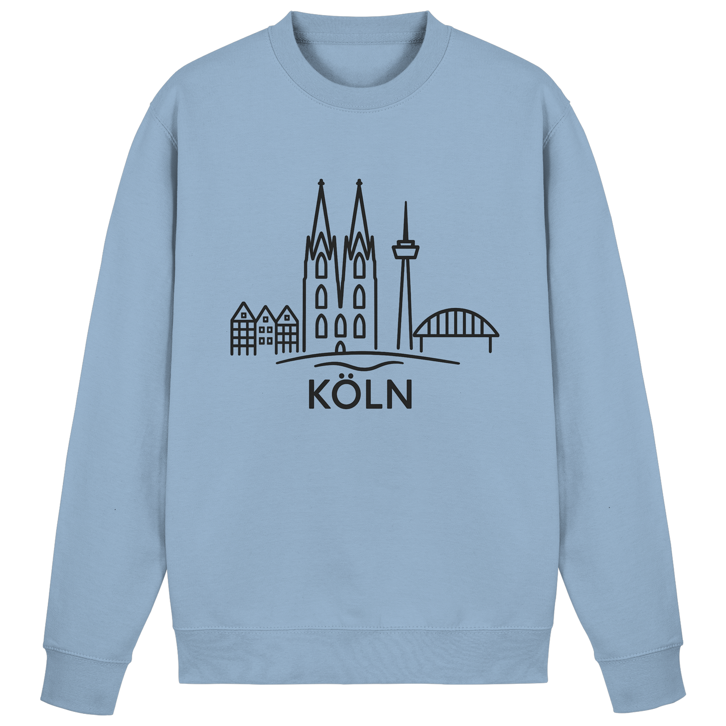 Köln Skyline (großer Druck auf der Brust) - Basic Sweatshirt