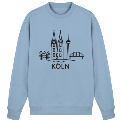 Köln Skyline (großer Druck auf der Brust) - Basic Sweatshirt