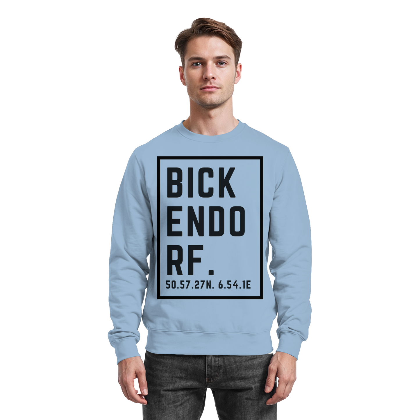 Bickendorf Koordinaten (großer Druck auf der Brust) - Basic Sweatshirt