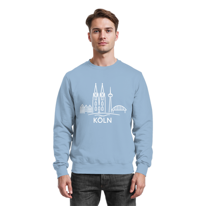 Köln Skyline (großer Druck auf der Brust) - Basic Sweatshirt