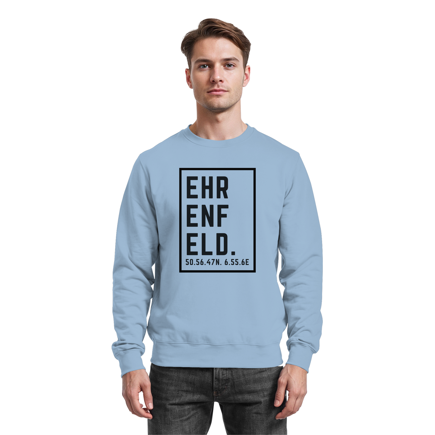Ehrenfeld Koordinaten (großer Druck auf der Brust) - Basic Sweatshirt