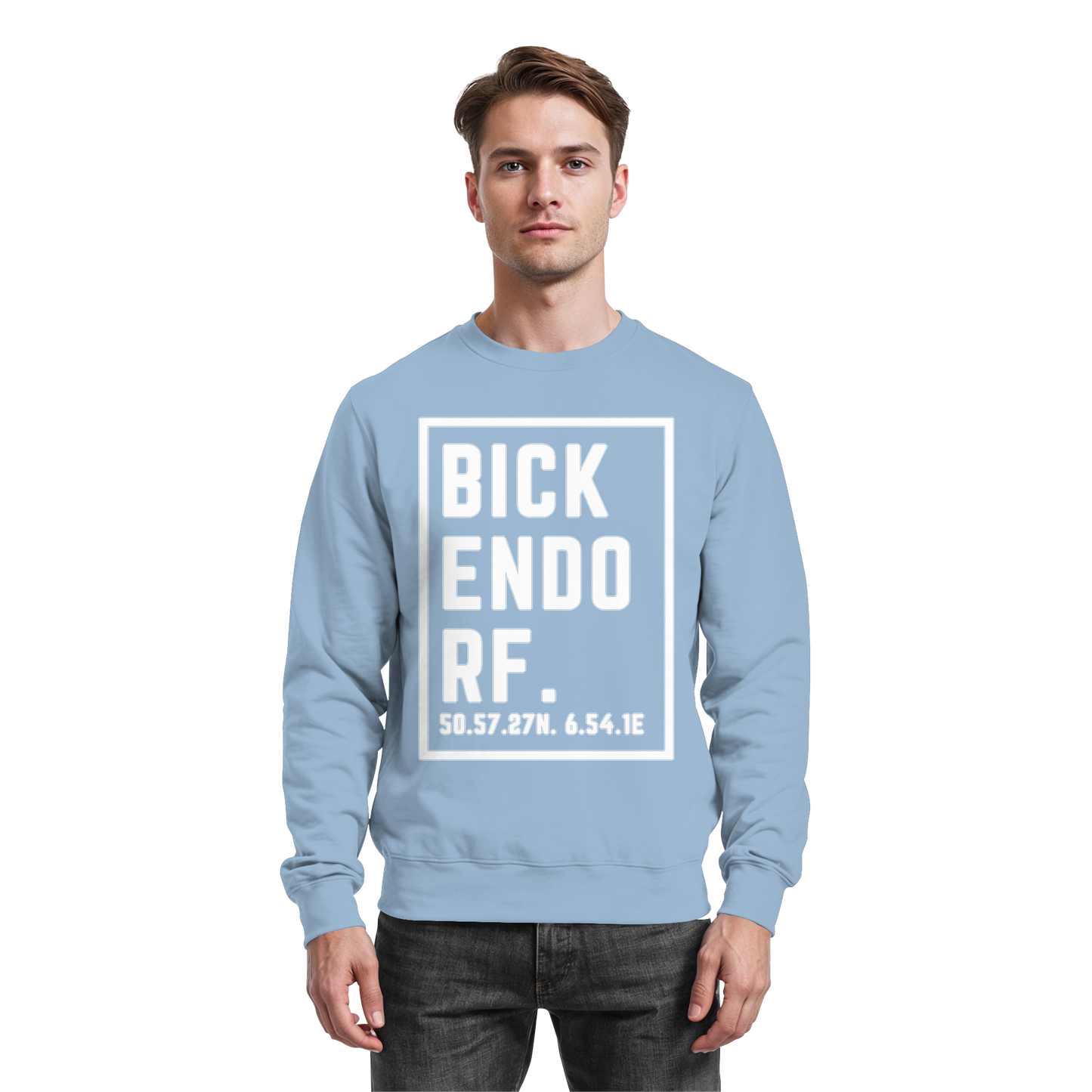 Bickendorf Koordinaten (großer Druck auf der Brust) - Basic Sweatshirt