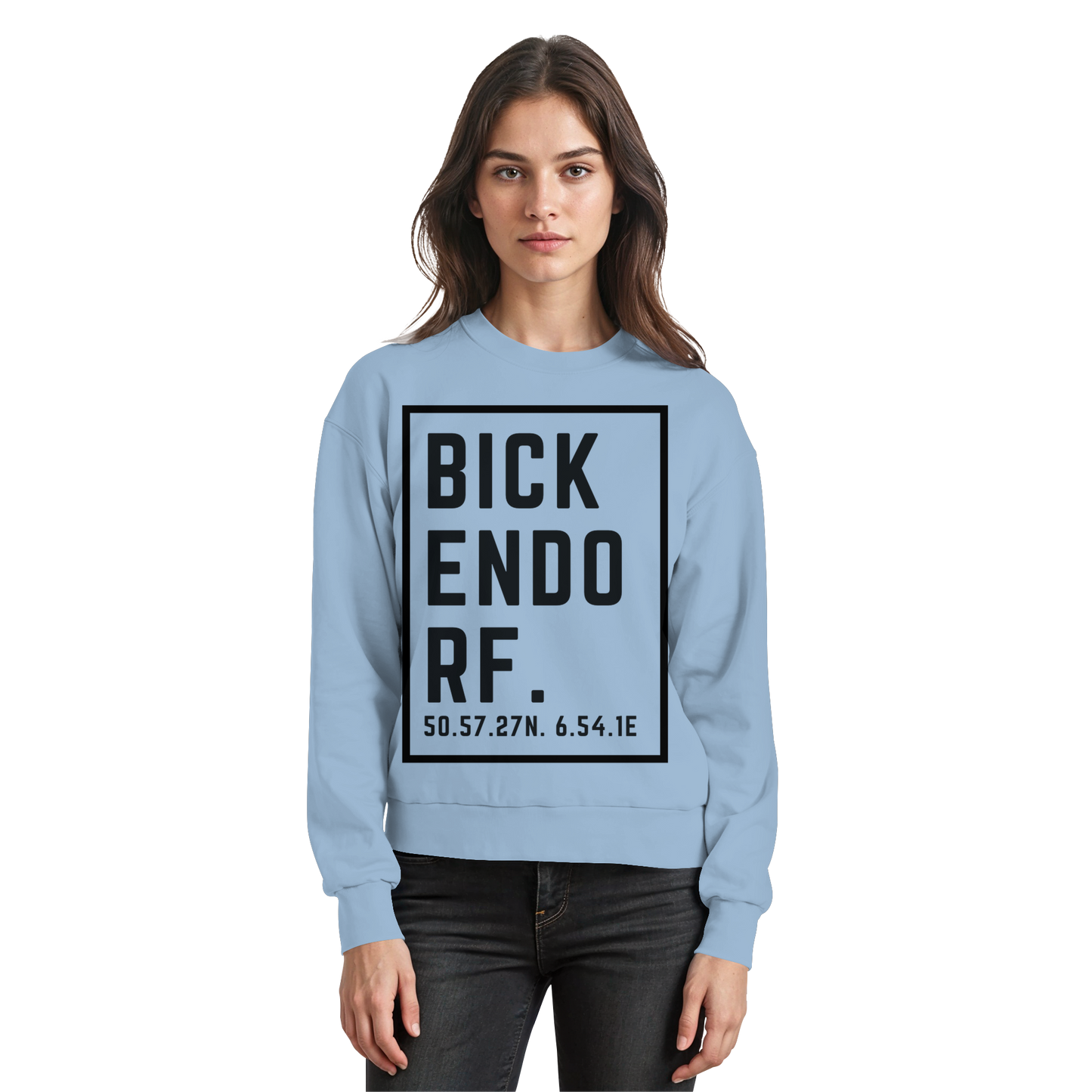 Bickendorf Koordinaten (großer Druck auf der Brust) - Basic Sweatshirt
