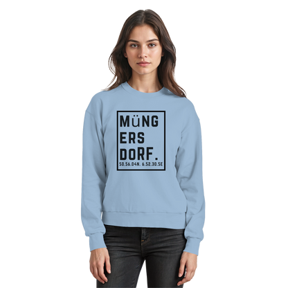 Müngersdorf Koordinaten (großer Druck auf der Brust) - Basic Sweatshirt