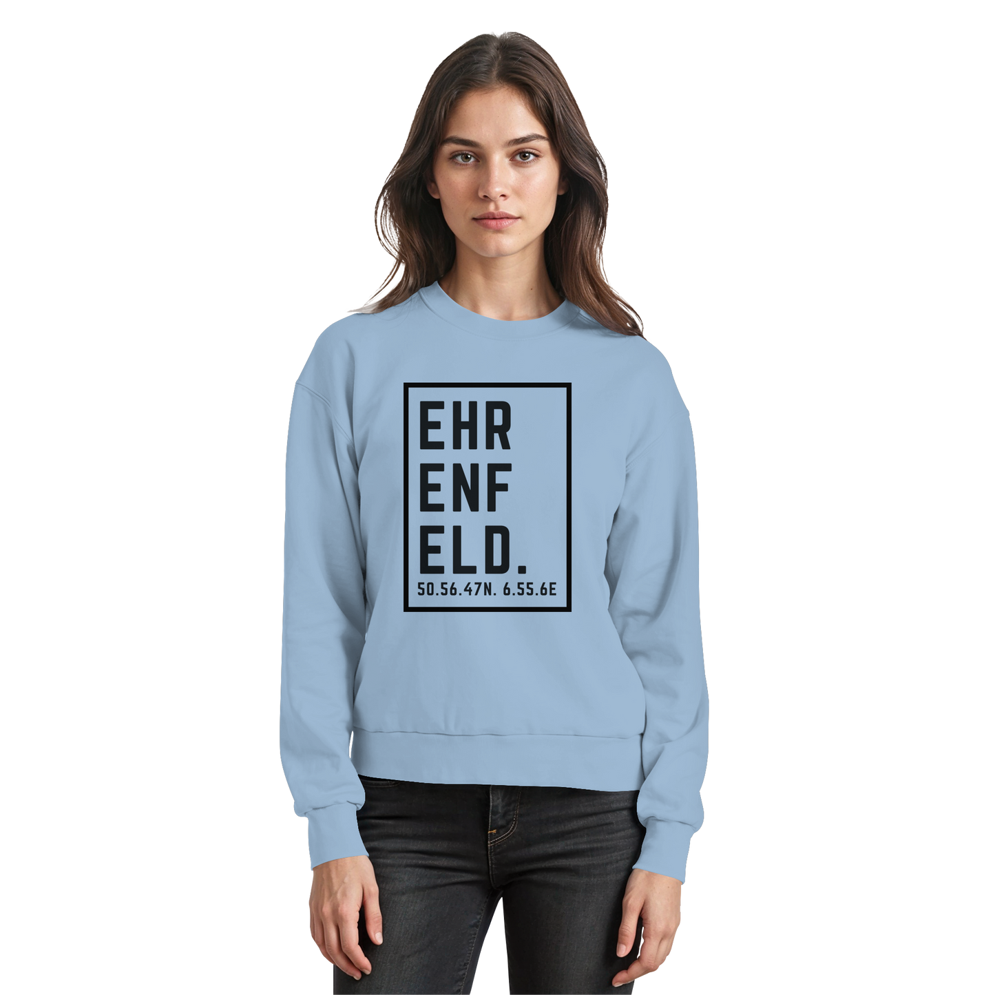 Ehrenfeld Koordinaten (großer Druck auf der Brust) - Basic Sweatshirt