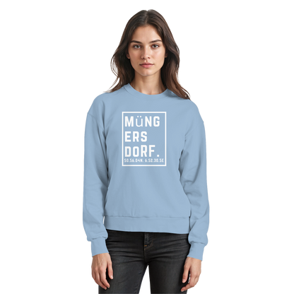 Müngersdorf Koordinaten (großer Druck auf der Brust) - Basic Sweatshirt