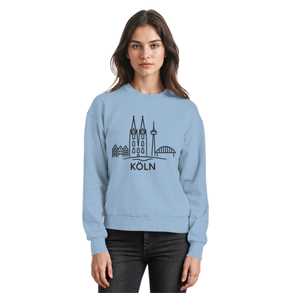 Köln Skyline (großer Druck auf der Brust) - Basic Sweatshirt