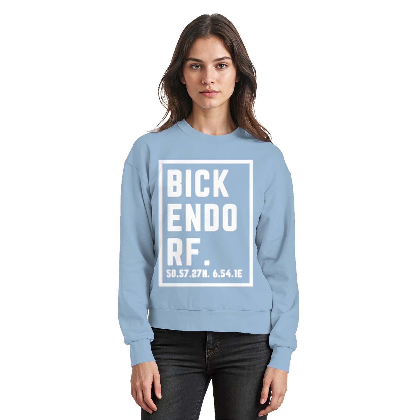 Bickendorf Koordinaten (großer Druck auf der Brust) - Basic Sweatshirt