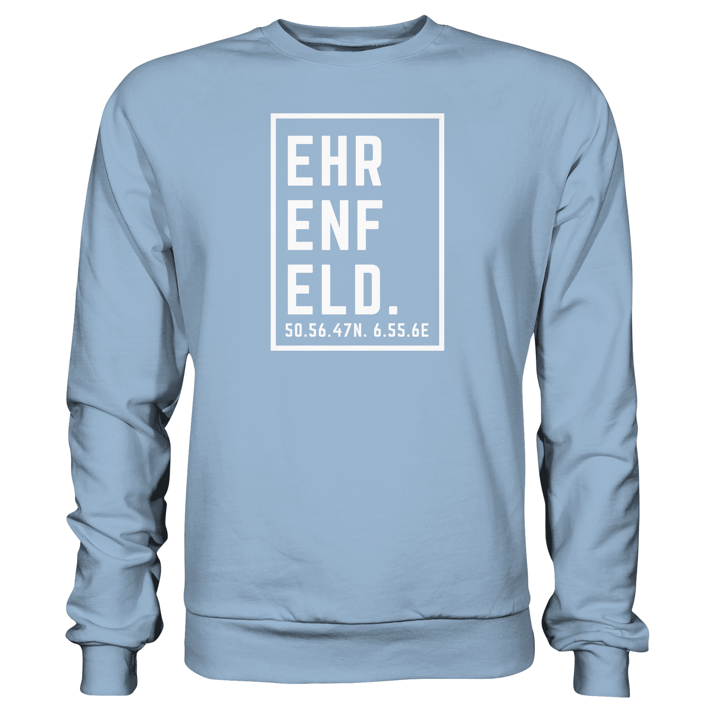 Ehrenfeld Koordinaten (großer Druck auf der Brust) - Basic Sweatshirt