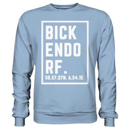Bickendorf Koordinaten (großer Druck auf der Brust) - Basic Sweatshirt