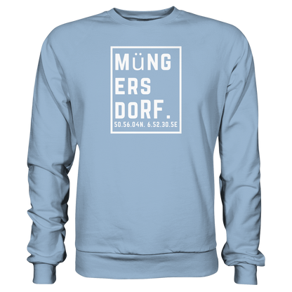 Müngersdorf Koordinaten (großer Druck auf der Brust) - Basic Sweatshirt