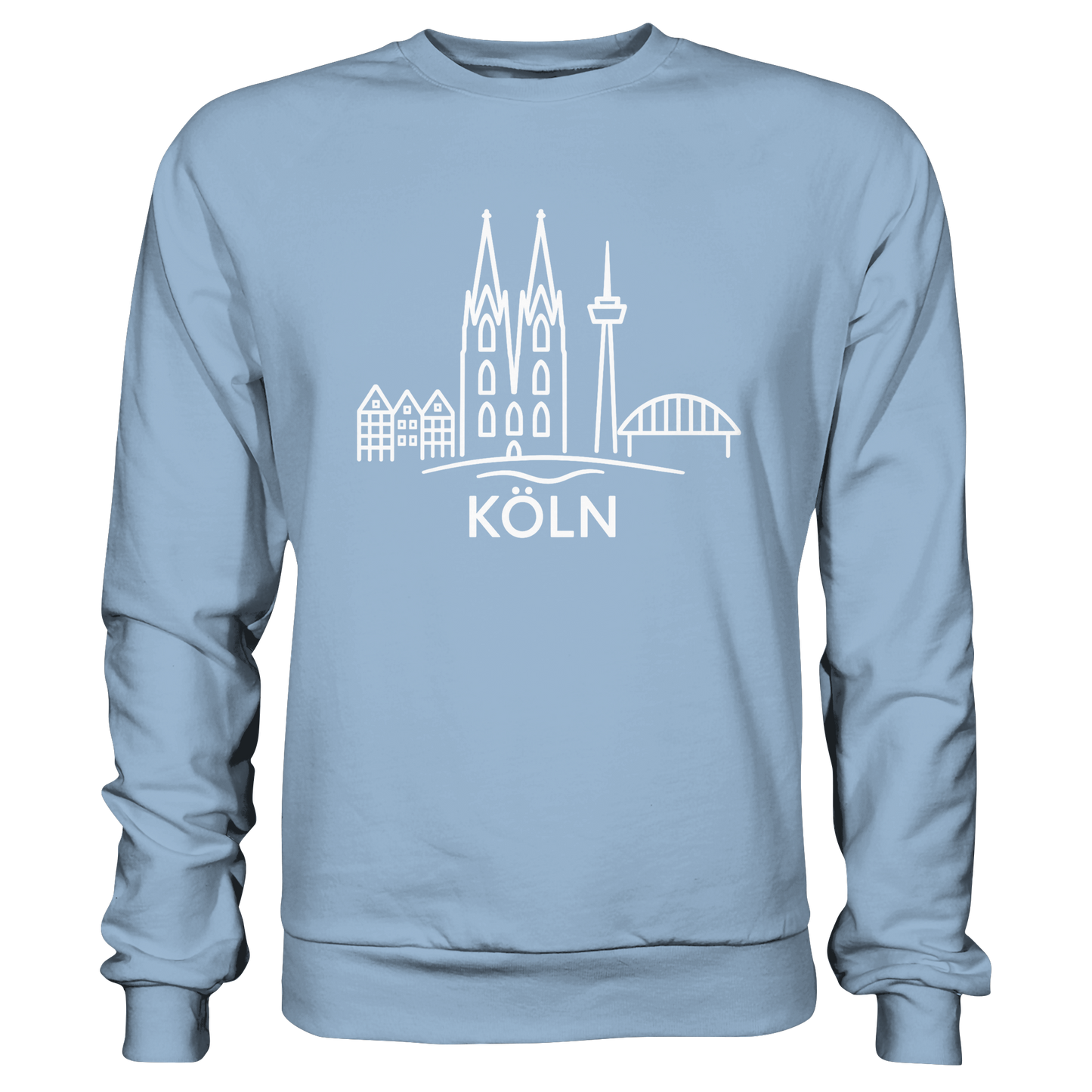 Köln Skyline (großer Druck auf der Brust) - Basic Sweatshirt