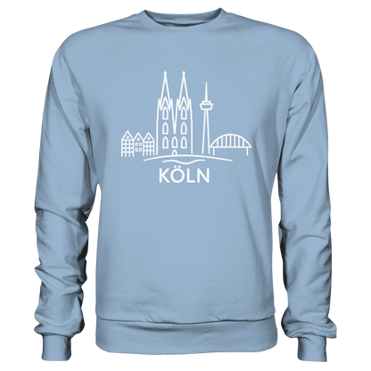 Köln Skyline (großer Druck auf der Brust) - Basic Sweatshirt