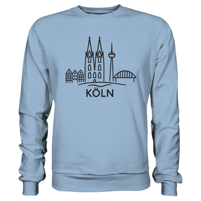 Köln Skyline (großer Druck auf der Brust) - Basic Sweatshirt