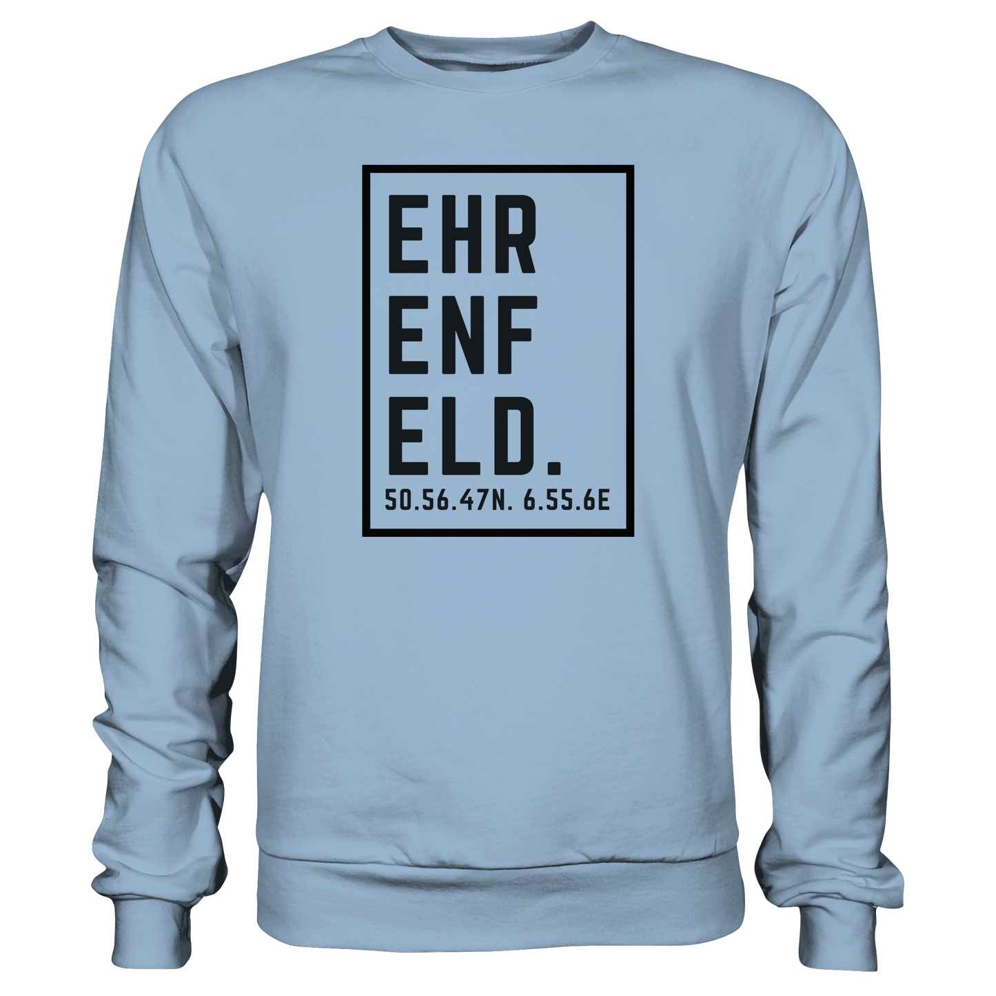 Ehrenfeld Koordinaten (großer Druck auf der Brust) - Basic Sweatshirt