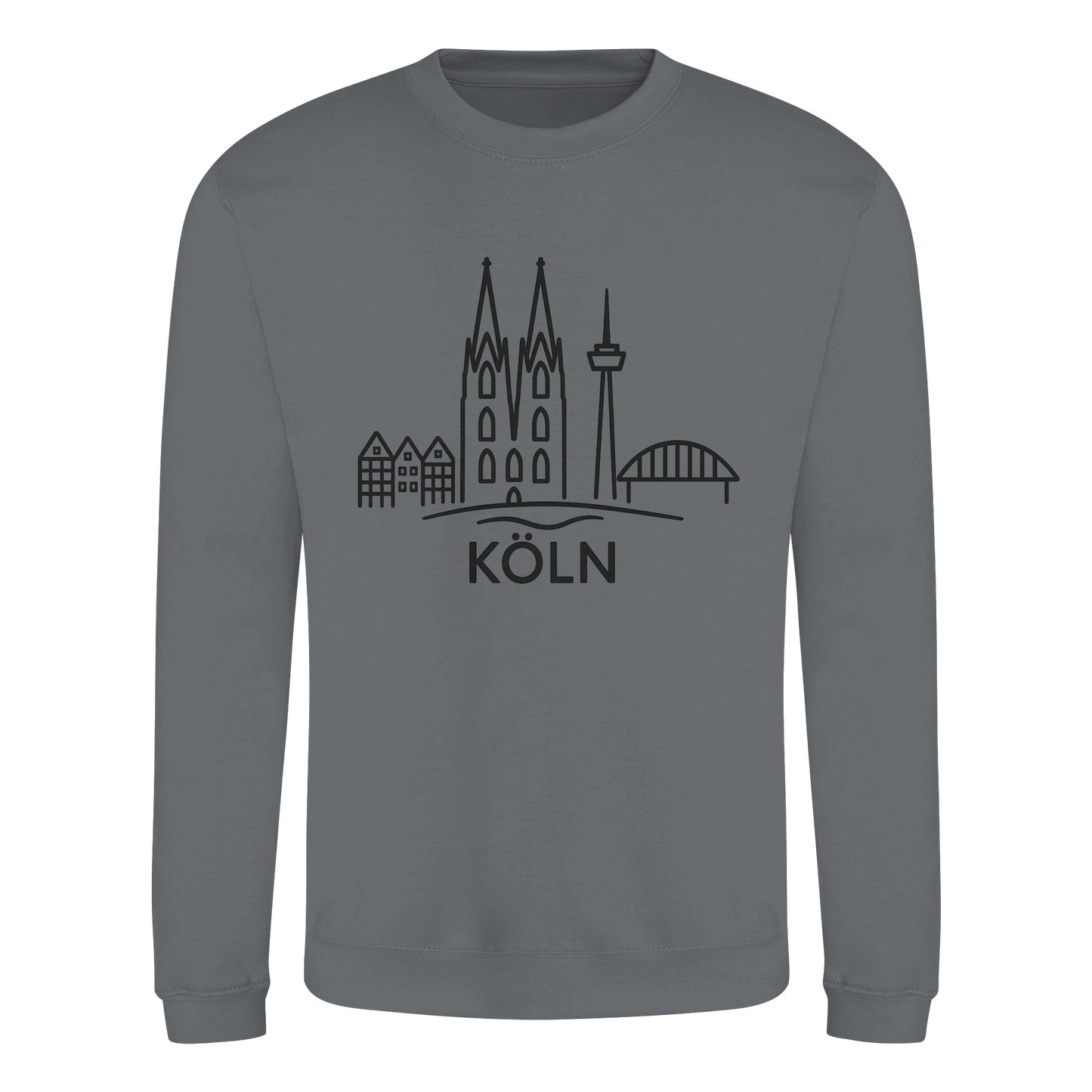 Köln Skyline (großer Druck auf der Brust) - Basic Sweatshirt