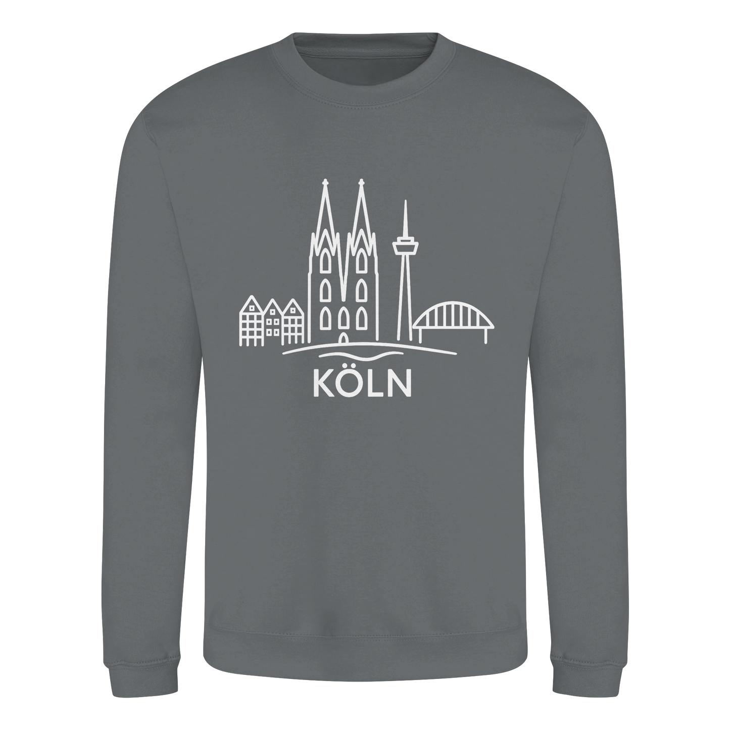 Köln Skyline (großer Druck auf der Brust) - Basic Sweatshirt