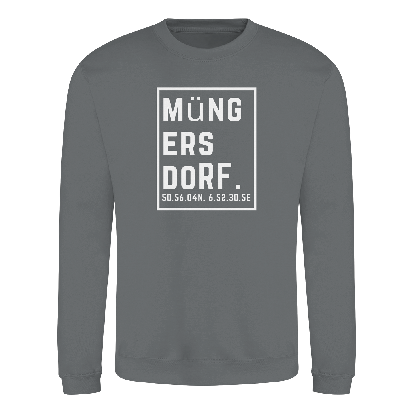 Müngersdorf Koordinaten (großer Druck auf der Brust) - Basic Sweatshirt