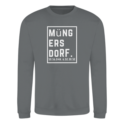 Müngersdorf Koordinaten (großer Druck auf der Brust) - Basic Sweatshirt