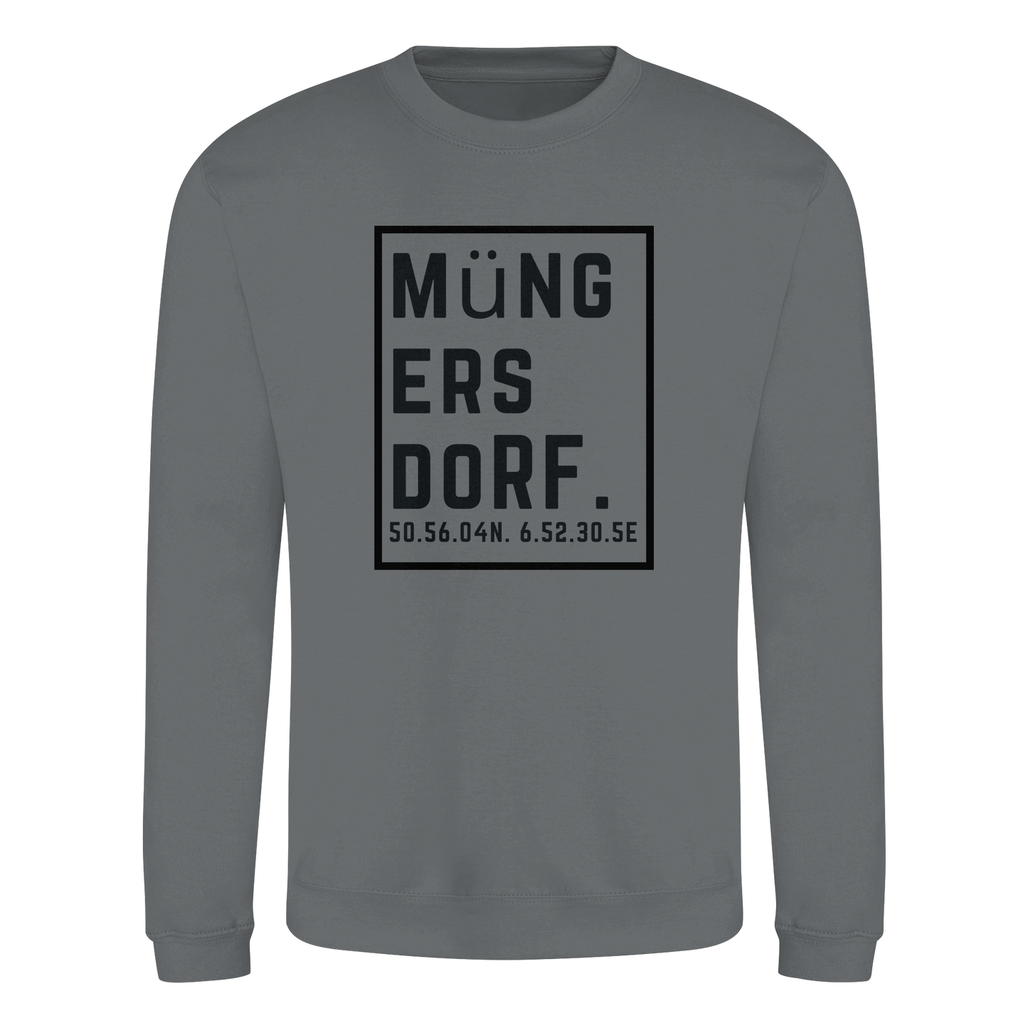 Müngersdorf Koordinaten (großer Druck auf der Brust) - Basic Sweatshirt