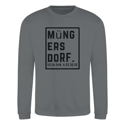 Müngersdorf Koordinaten (großer Druck auf der Brust) - Basic Sweatshirt