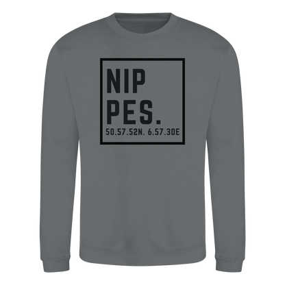 Nippes Koordinaten (großer Druck auf der Brust) - Basic Sweatshirt