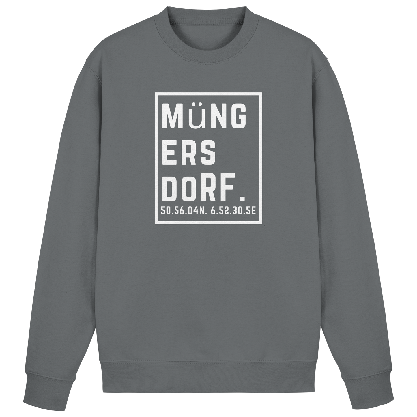 Müngersdorf Koordinaten (großer Druck auf der Brust) - Basic Sweatshirt