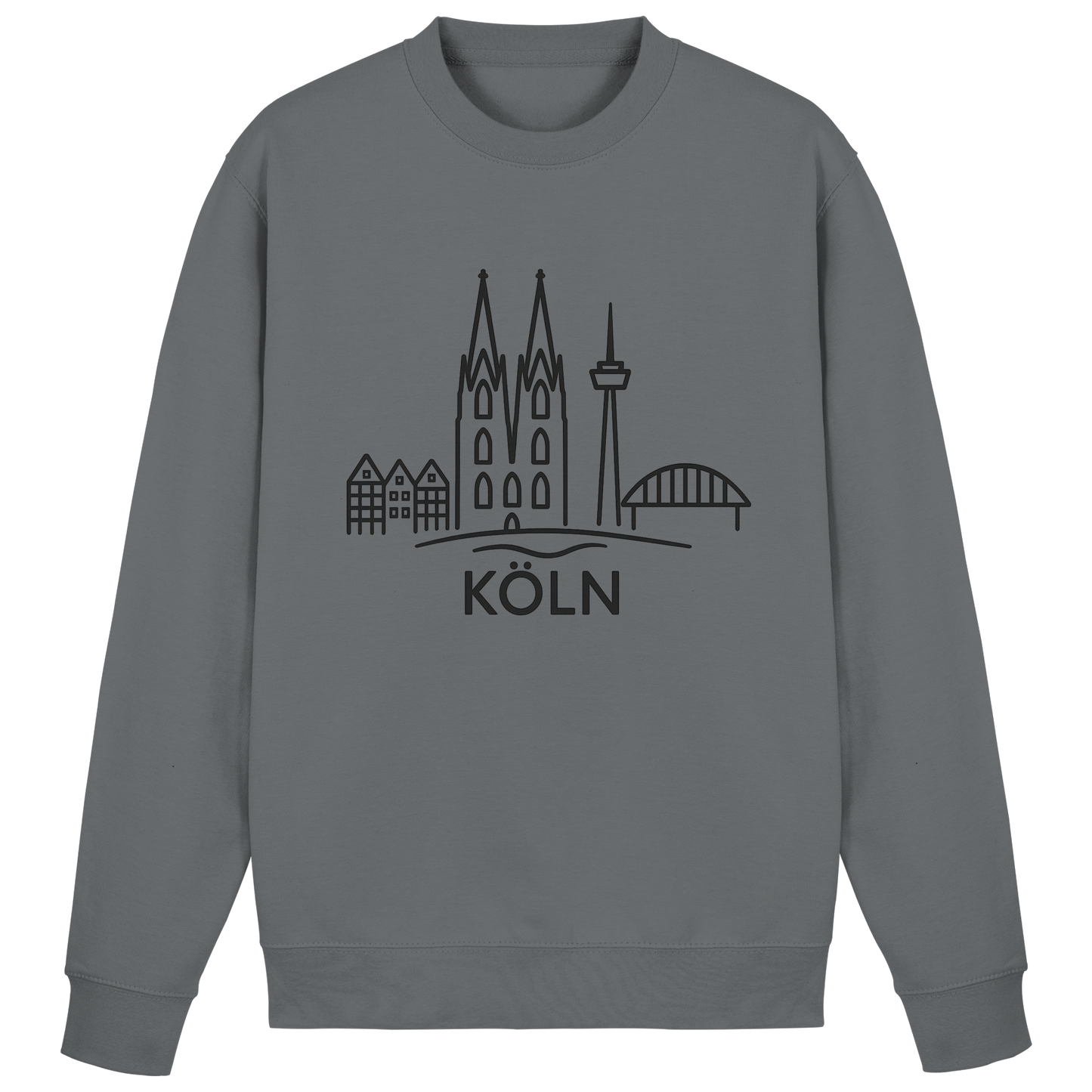 Köln Skyline (großer Druck auf der Brust) - Basic Sweatshirt