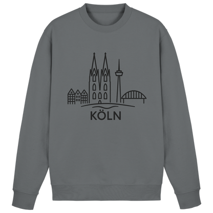 Köln Skyline (großer Druck auf der Brust) - Basic Sweatshirt