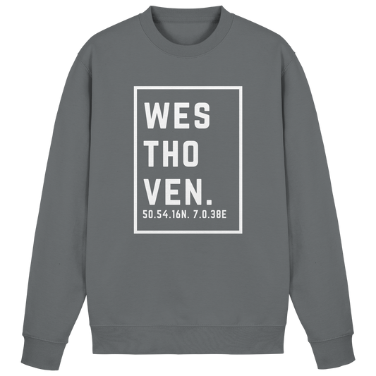 Westhoven Koordinaten (großer Druck auf der Brust) - Basic Sweatshirt