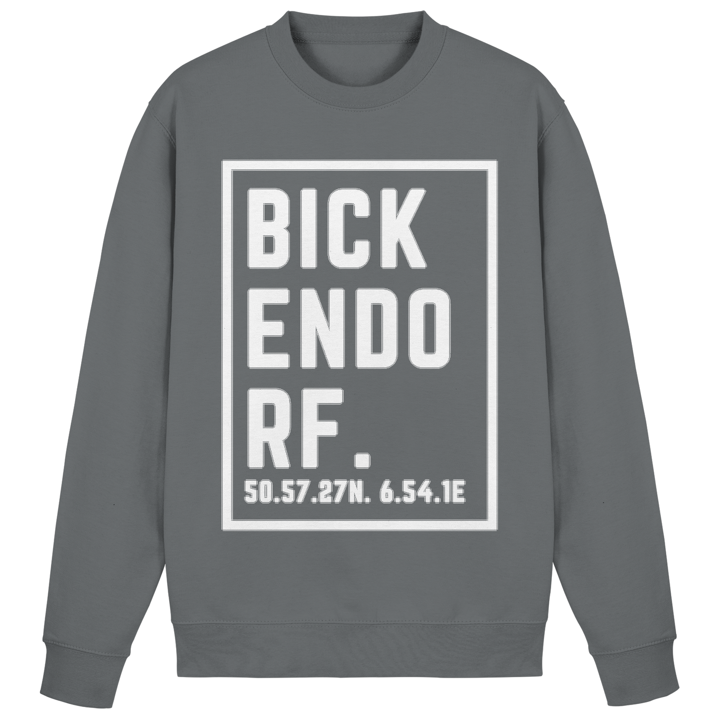 Bickendorf Koordinaten (großer Druck auf der Brust) - Basic Sweatshirt