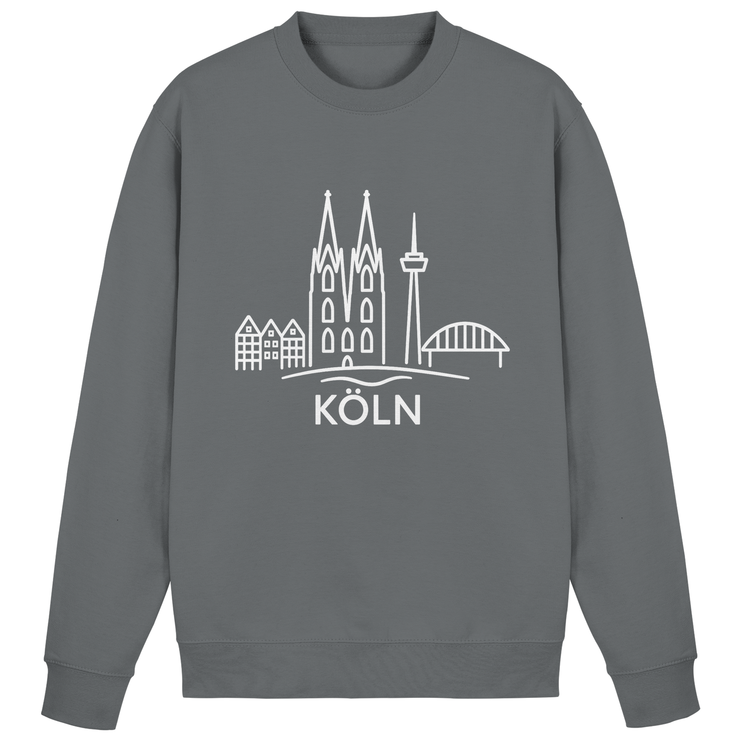 Köln Skyline (großer Druck auf der Brust) - Basic Sweatshirt