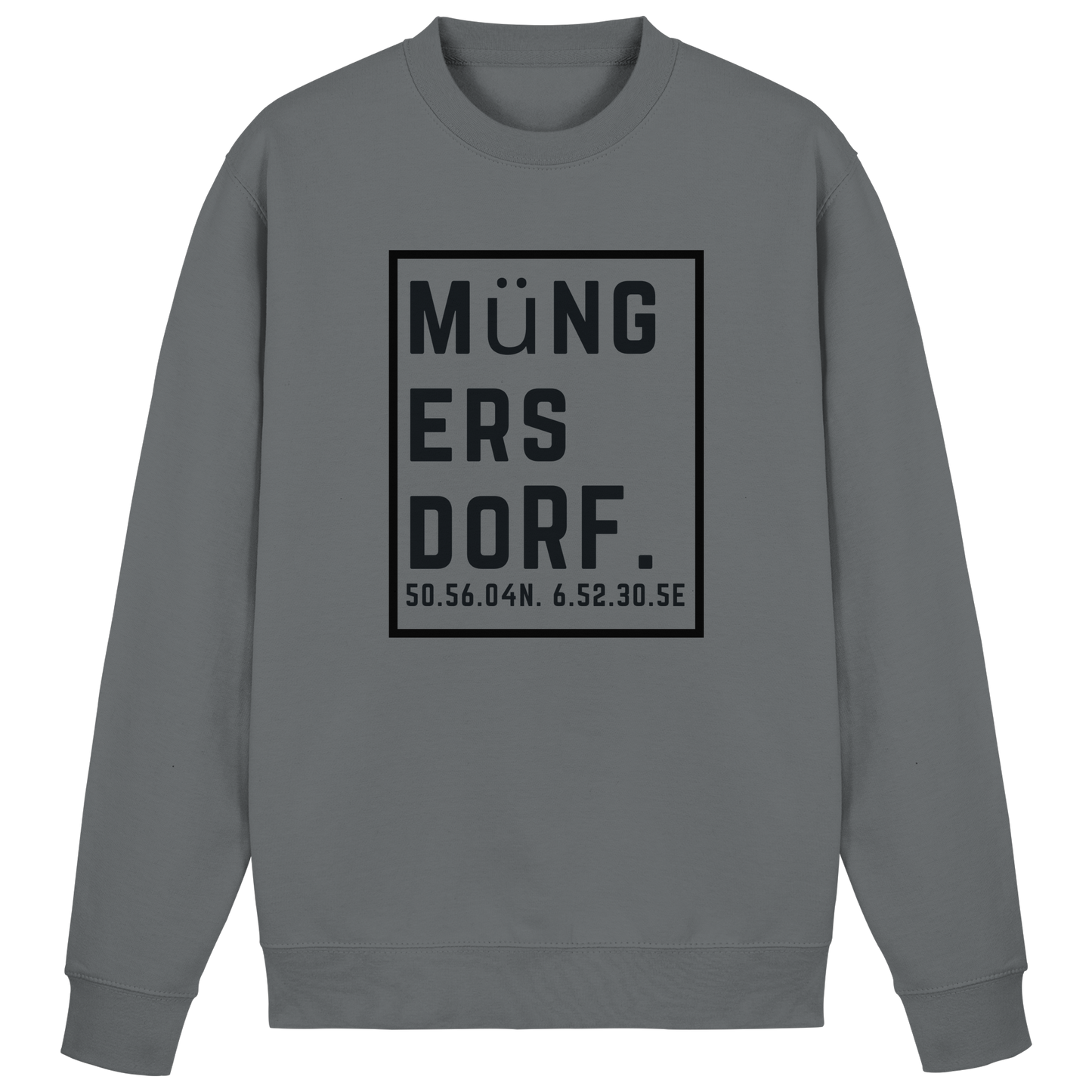 Müngersdorf Koordinaten (großer Druck auf der Brust) - Basic Sweatshirt