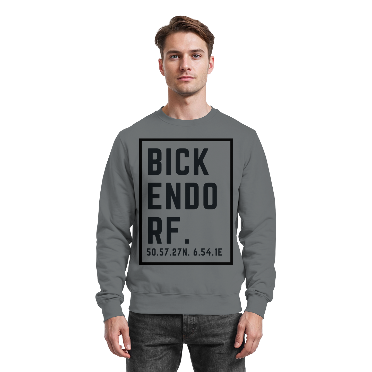 Bickendorf Koordinaten (großer Druck auf der Brust) - Basic Sweatshirt