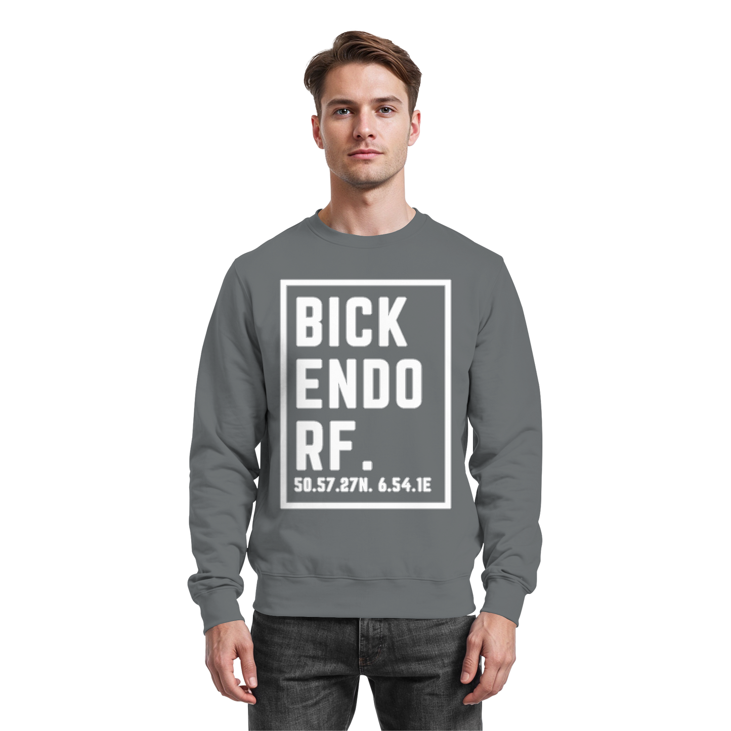 Bickendorf Koordinaten (großer Druck auf der Brust) - Basic Sweatshirt