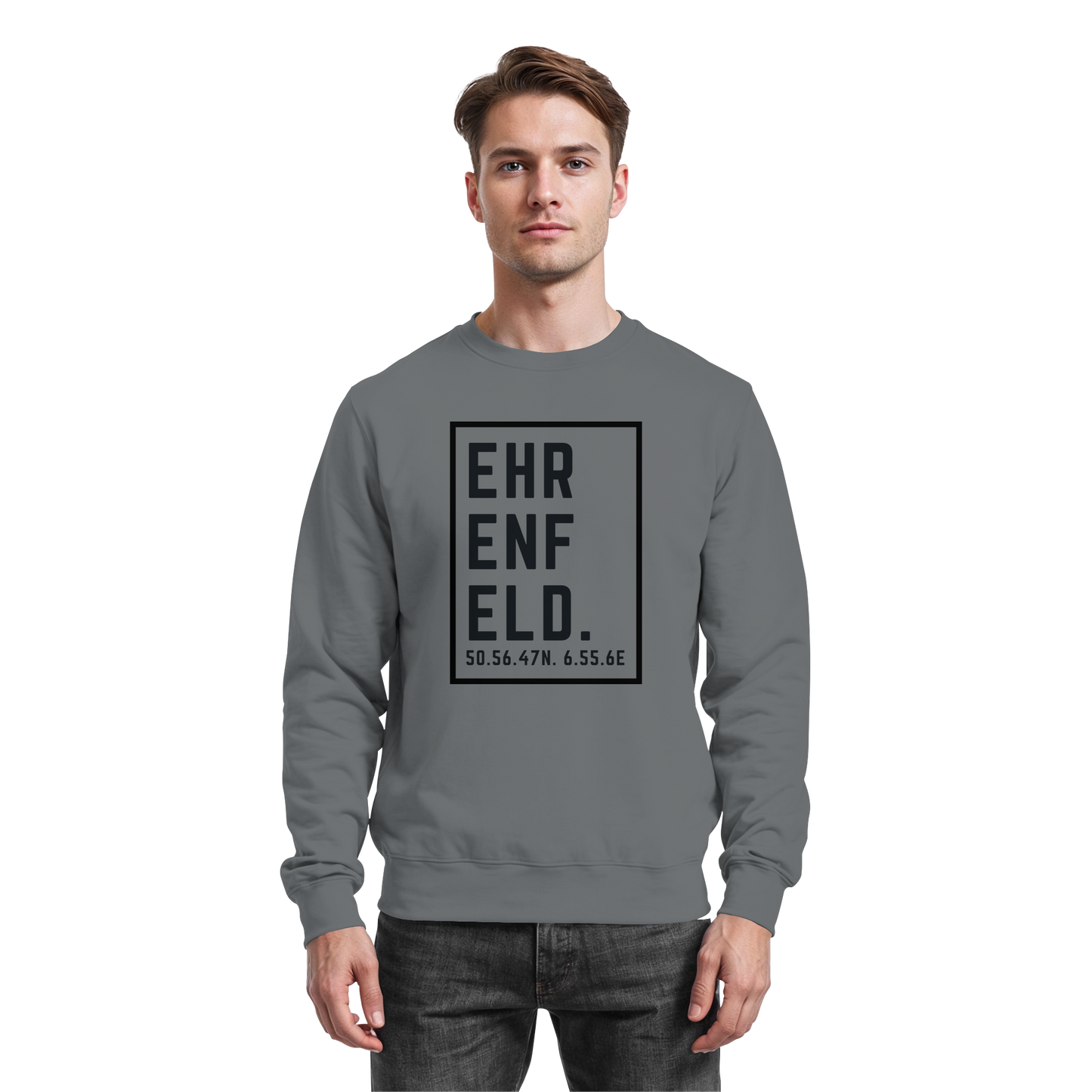 Ehrenfeld Koordinaten (großer Druck auf der Brust) - Basic Sweatshirt