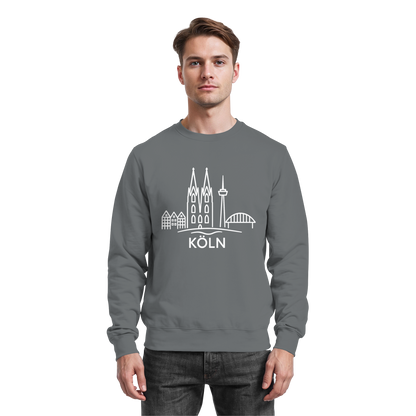 Köln Skyline (großer Druck auf der Brust) - Basic Sweatshirt