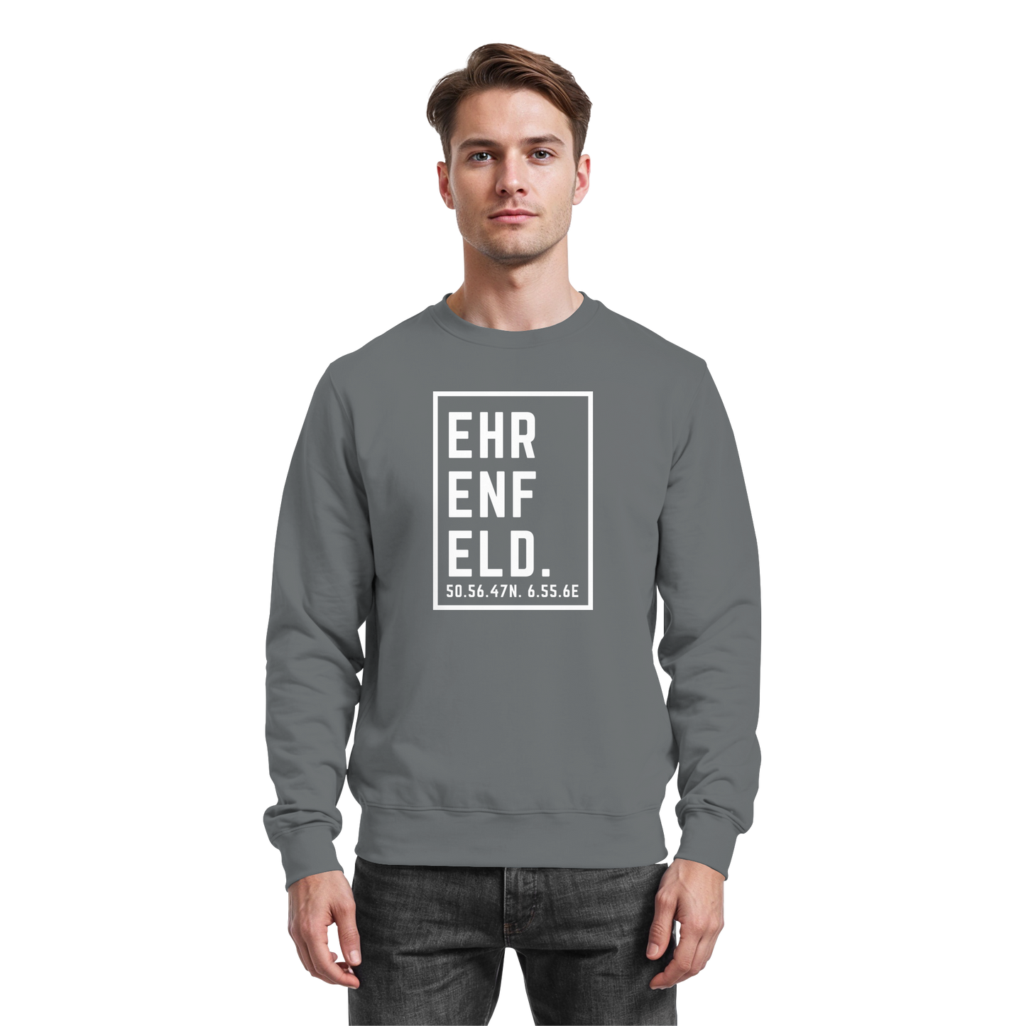Ehrenfeld Koordinaten (großer Druck auf der Brust) - Basic Sweatshirt