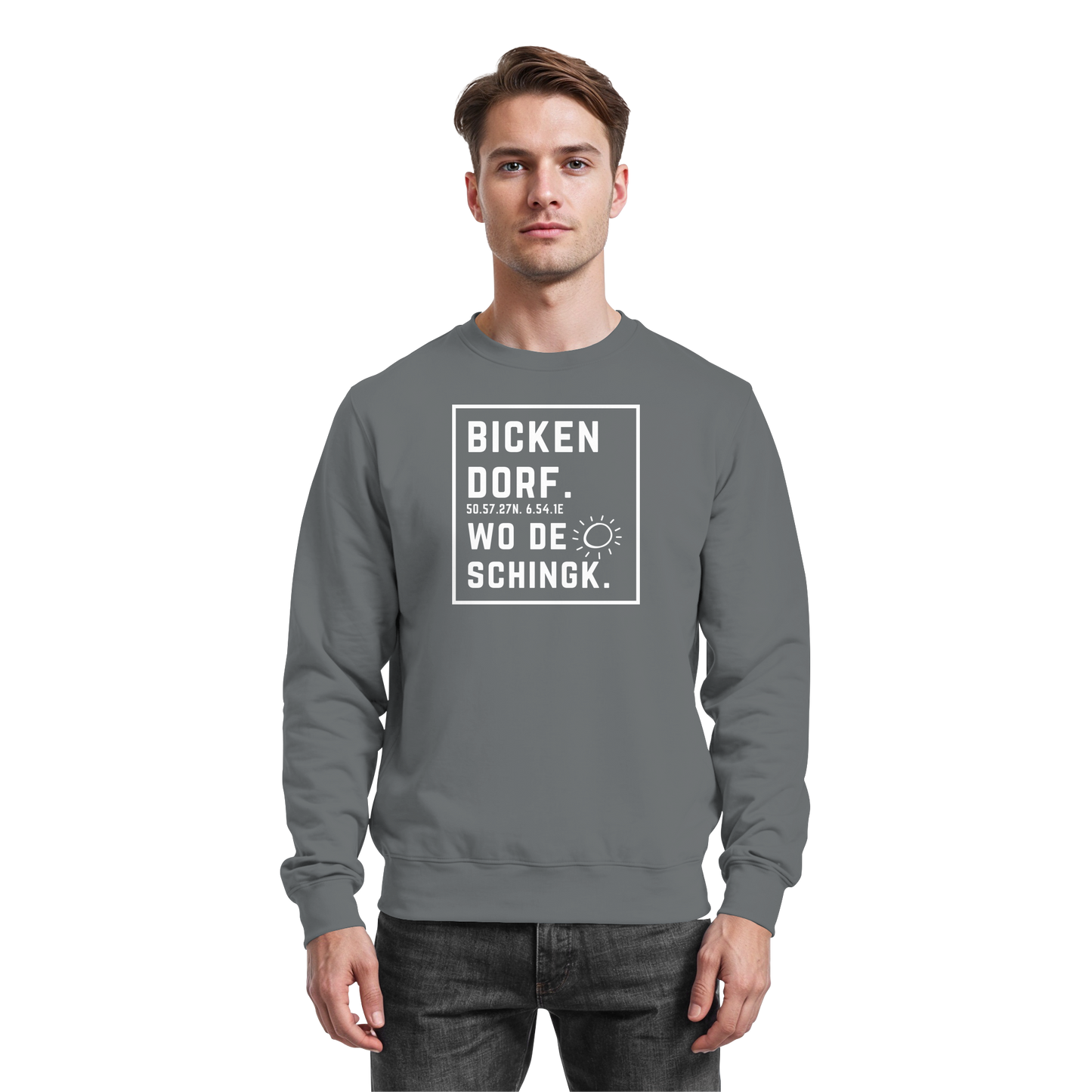 Wo de Sonn schingk - Bickendorf Druck - Basic Sweatshirt